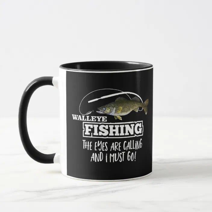 Custom camp mugs  cups 12 oz Fish fishing sport Great lakes or your photo or art pets family camp fisherman most themes personalized