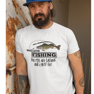 Walleye Fishing Quote Sports Hobby Fishing Rod T-Shirt