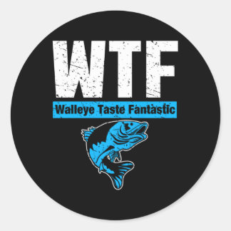 Walleye Fishing Season Classic Round Sticker