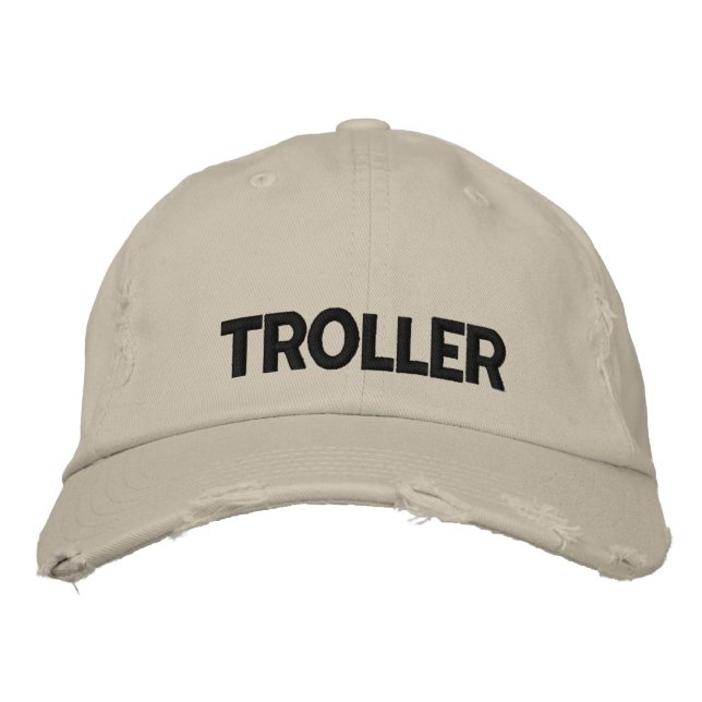 Walleye Fishing Troller Embroidered Baseball Cap (Front)