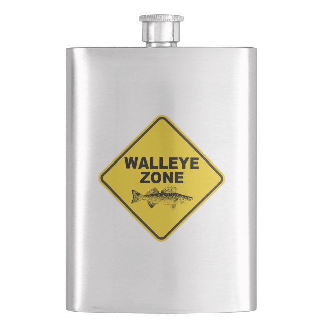 Walleye Fishing Zone Flask (Front)
