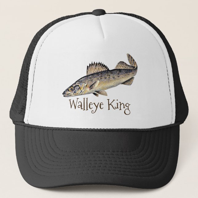 "Walleye King" Trucker Hat (Front)