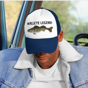 Walleye Legend Funny Fishing Fisherman Angler Gift Trucker Hat