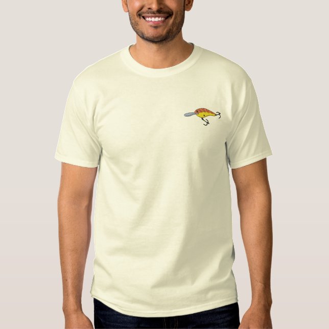 Walleye Lure Embroidered T-Shirt (Front)