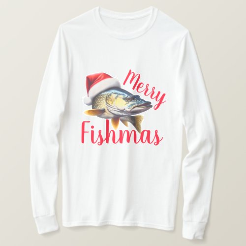 Walleye Merry Fishmas Ugly Christmas T_Shirt