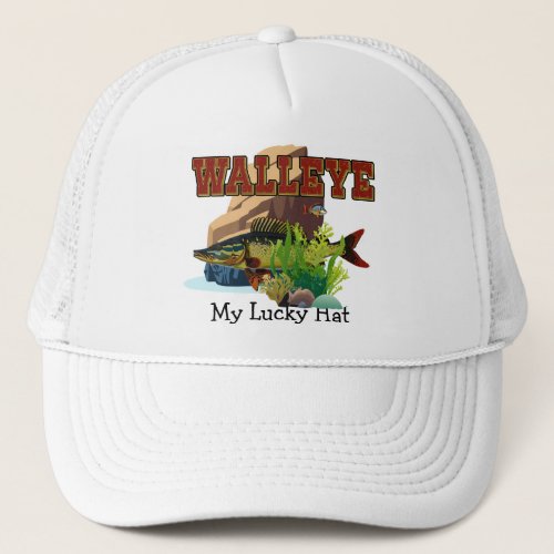 Walleye My Lucky Hat  Trucker Hat