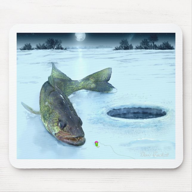 Walleye on Ice Mouse Pad (Front)