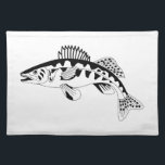 Walleye Outline Placemat<br><div class="desc">Enjoy the swimming jewels of the North Atlantic in their bright and colorful best with this design on your home projects!</div>