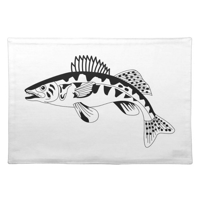 Walleye Outline Placemat (Front)
