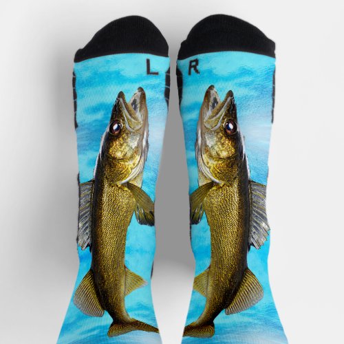 Walleye Pike and Blue Water Socks