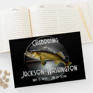 Fishing Guest Book Alternative / Freshwater Fish / Trout Salmon Pike Bass  Carp / Fishing Poster / Gray Nursery canvas, Paper or Printable 