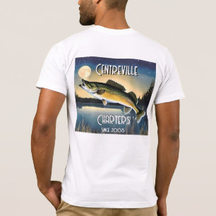 Walleye Pike, Water and Moon Memorial T-Shirt