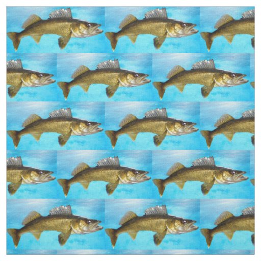 Walleye Pike with Water Fabric