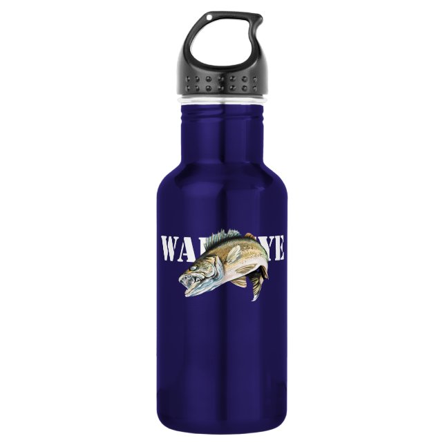 Walleye Stainless Steel Water Bottle (Front)