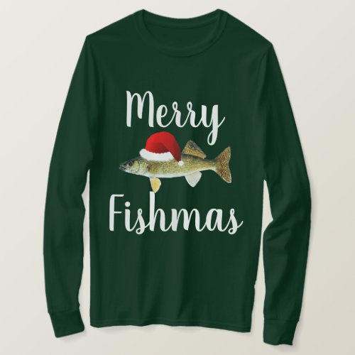 Walleye Ugly Christmas T_Shirt