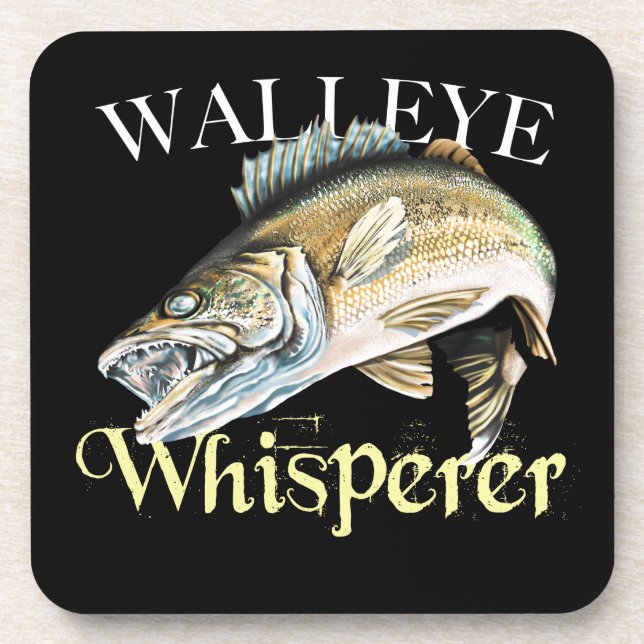 Walleye Whisperer Beverage Coaster (Front)