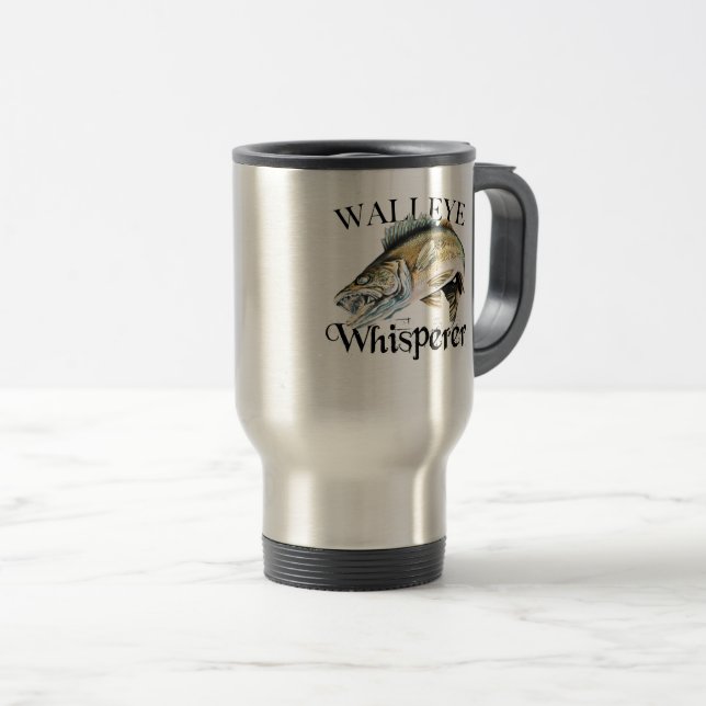 Walleye Whisperer Boat Mug (Front Right)