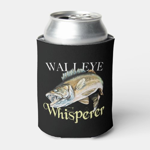Walleye Whisperer Dark Can Cooler