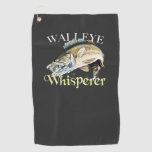 Walleye Whisperer Dark Fishing Towel at Zazzle