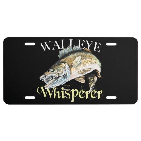 Walleye Whisperer License Plate