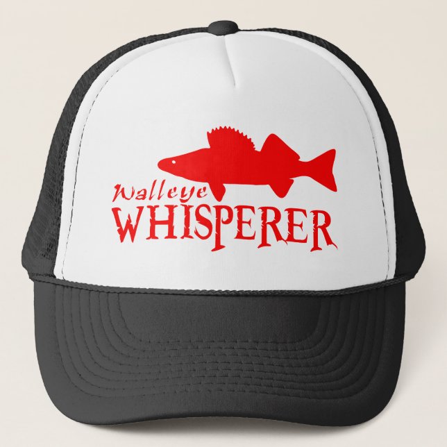 WALLEYE WHISPERER TRUCKER HAT (Front)