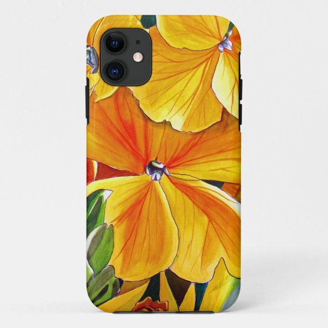 Wallflower original watercolour floral art Case-Mate iPhone case (Back)