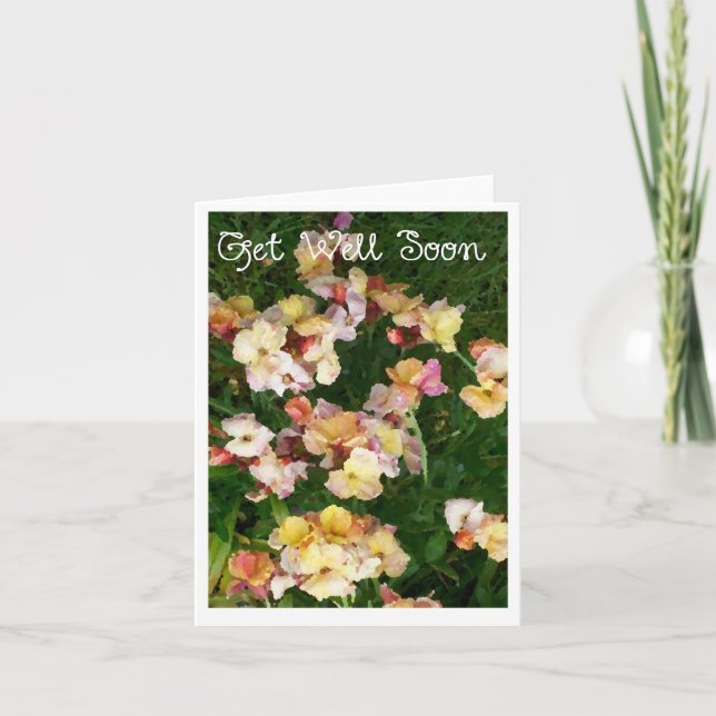 'Wallflowers' Get Well Soon Notecard (Front)
