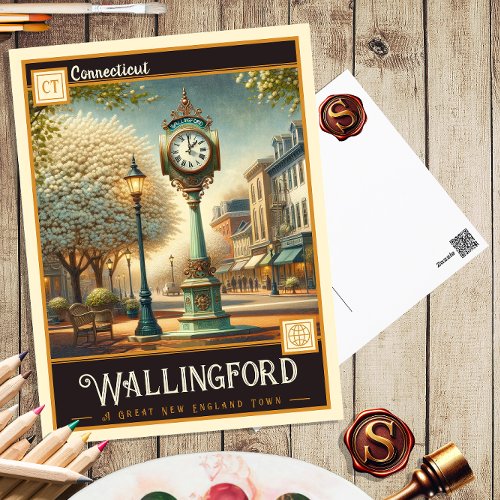 Wallingford Connecticut  Vintage Postcard