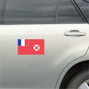 wallis and futuna flag car magnet