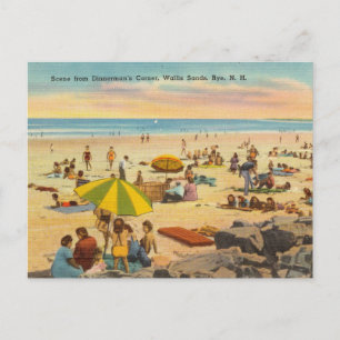 Wallis Sands Beach, Rye, New Hampshire Postcard