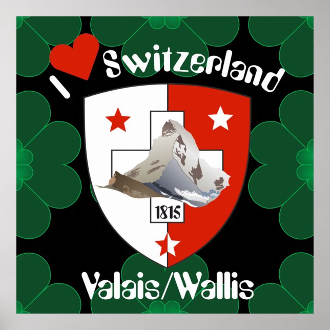 Wallis Valais Schweiz Suisse Poster (Front)