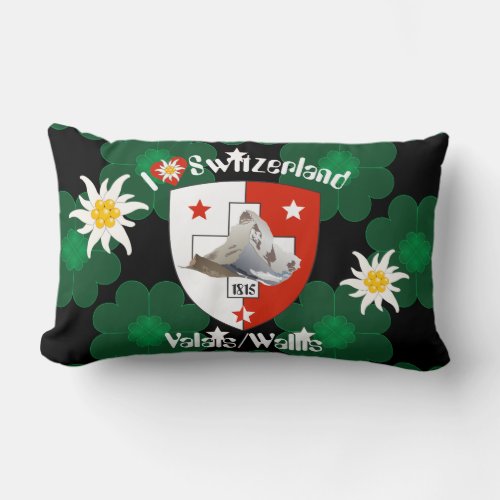 Wallis Valais Switzerland Suisse Kissen Lumbar Pillow