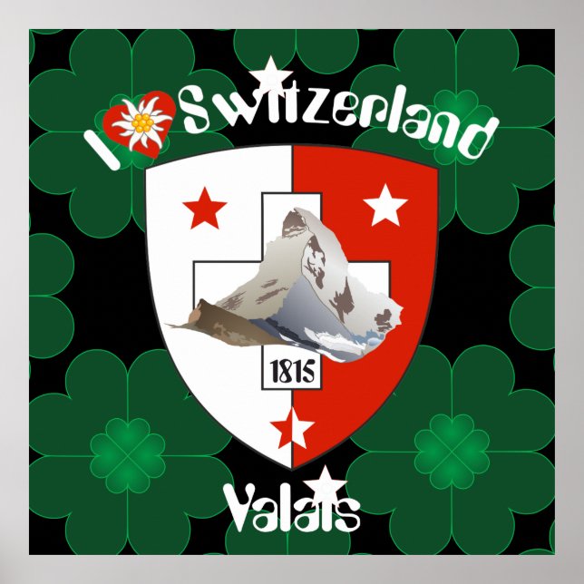 Wallis Valais Switzerland Suisse Poster (Front)