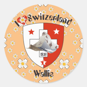 Wallis Valais Switzerland Suisse Svizzera sticker