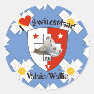 Wallis Valais Switzerland Suisse Svizzera sticker