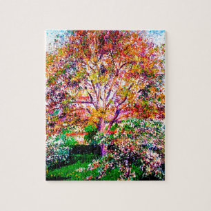Wallnut And Apple Trees In Bloom Camille Pissarro Jigsaw Puzzle
