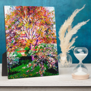 Wallnut And Apple Trees In Bloom Camille Pissarro Plaque