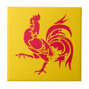 Wallonia flag Belgium region french province symbo Ceramic Tile