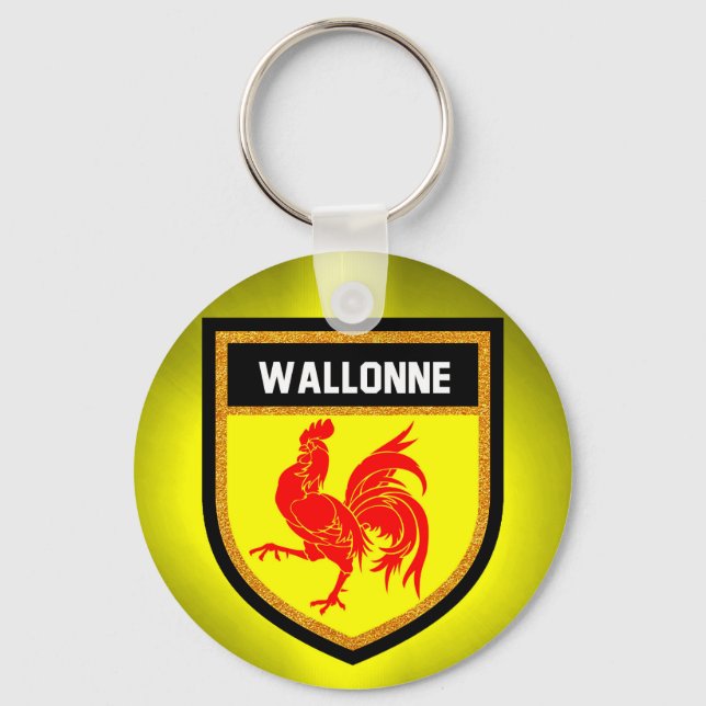 Wallonne Flag Keychain (Front)