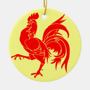 Walloon (Belgium) Flag - Drapea Walon Ceramic Ornament