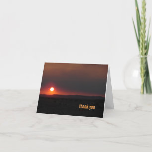 Wallow Fire Sunrise, NM Letterpress Thank You Card
