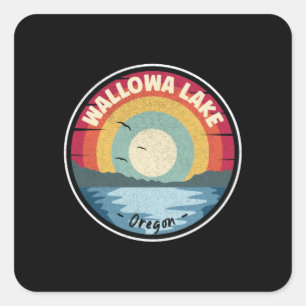 Wallowa Lake Oregon Colorful Scene Square Sticker
