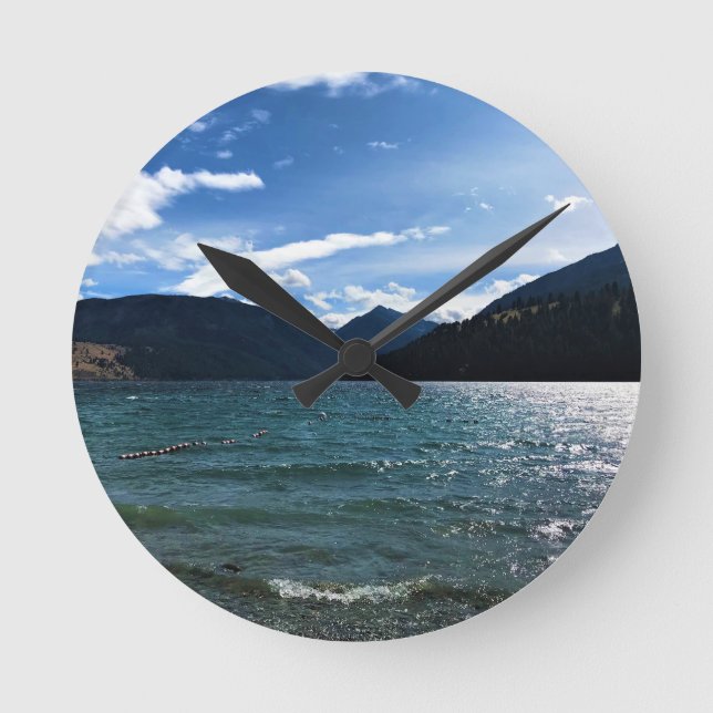 Wallowa Lake, Oregon Round Clock (Front)