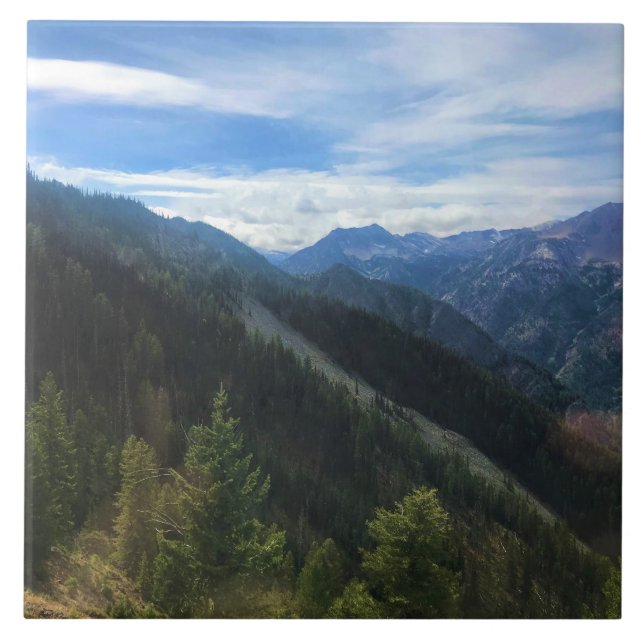 Wallowa Mountains, OR Ceramic Tile (Front)