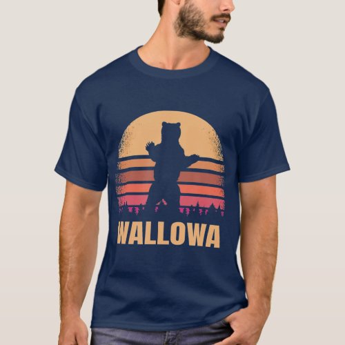 Wallowa Oregon Vintage Bear OR Retro Distressed T_Shirt