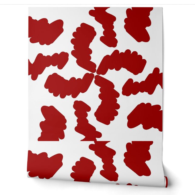 Wallpaper,  An elegant red classic pattern design Wallpaper (Unrolling)