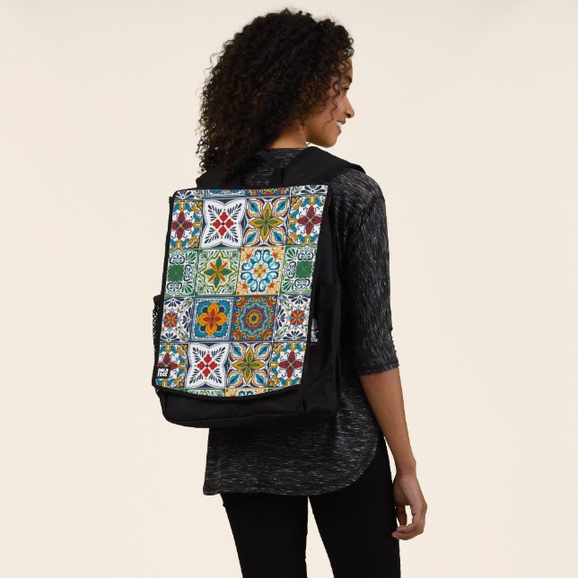 Wallpaper Backsplashes/Talavera inspired tiles Backpack (Worn)