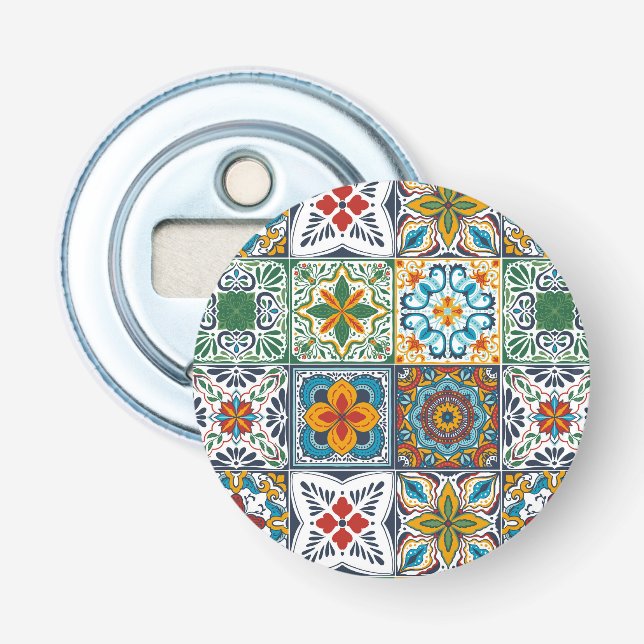Wallpaper Backsplashes/Talavera inspired tiles Bottle Opener (Front)