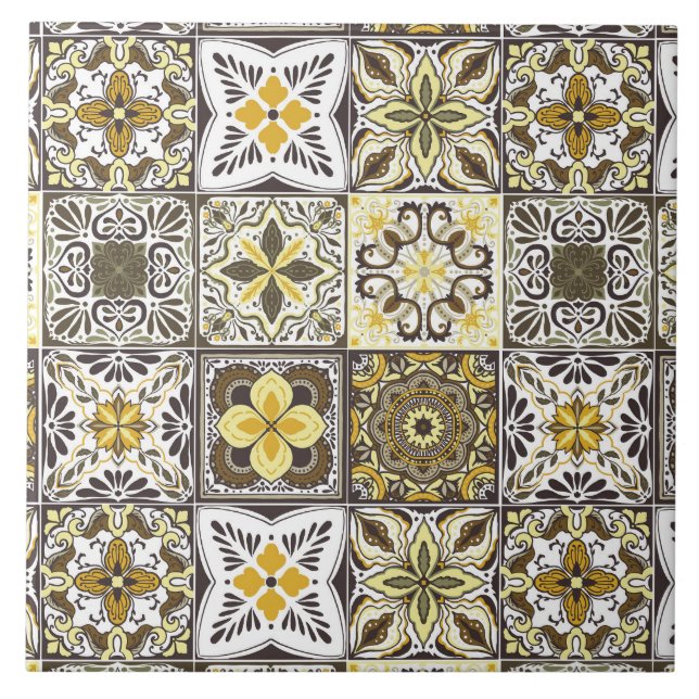 Wallpaper Backsplashes/Talavera inspired tiles/ Ceramic Tile (Front)