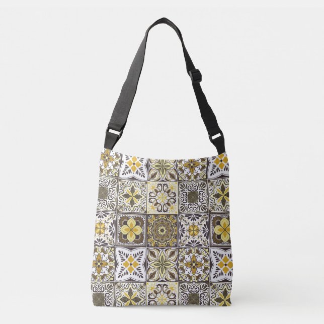 Wallpaper Backsplashes/Talavera inspired tiles/ Crossbody Bag (Front)